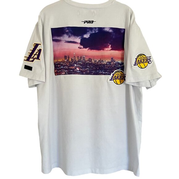 Pro Standard Los Angeles Lakers Patch Tee Black XL NBA Streetwear Top - Picture 4 of 12